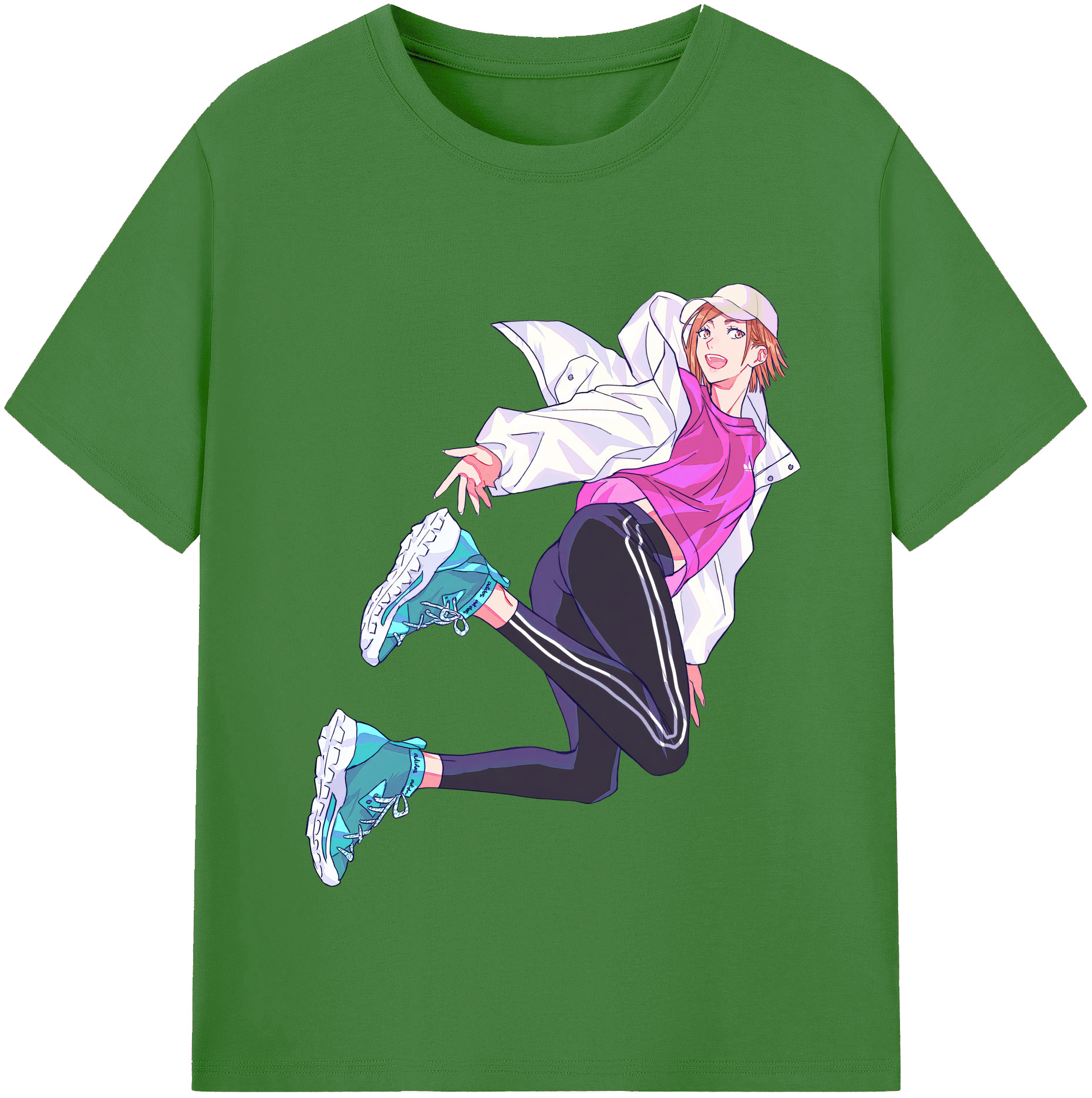 （画像用） 呪術廻戦 Jujutsu Kaisen レディースカジュアルプリントTシャツ（綿100％）
